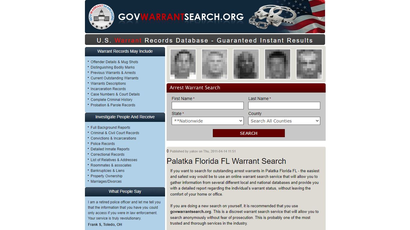 Palatka | Warrant Search