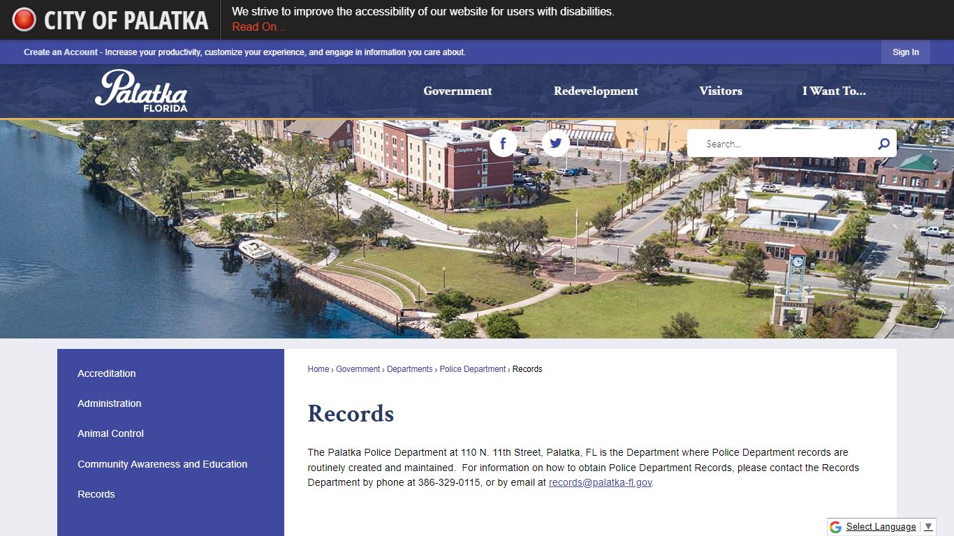 Records | Palatka, FL - Official Website