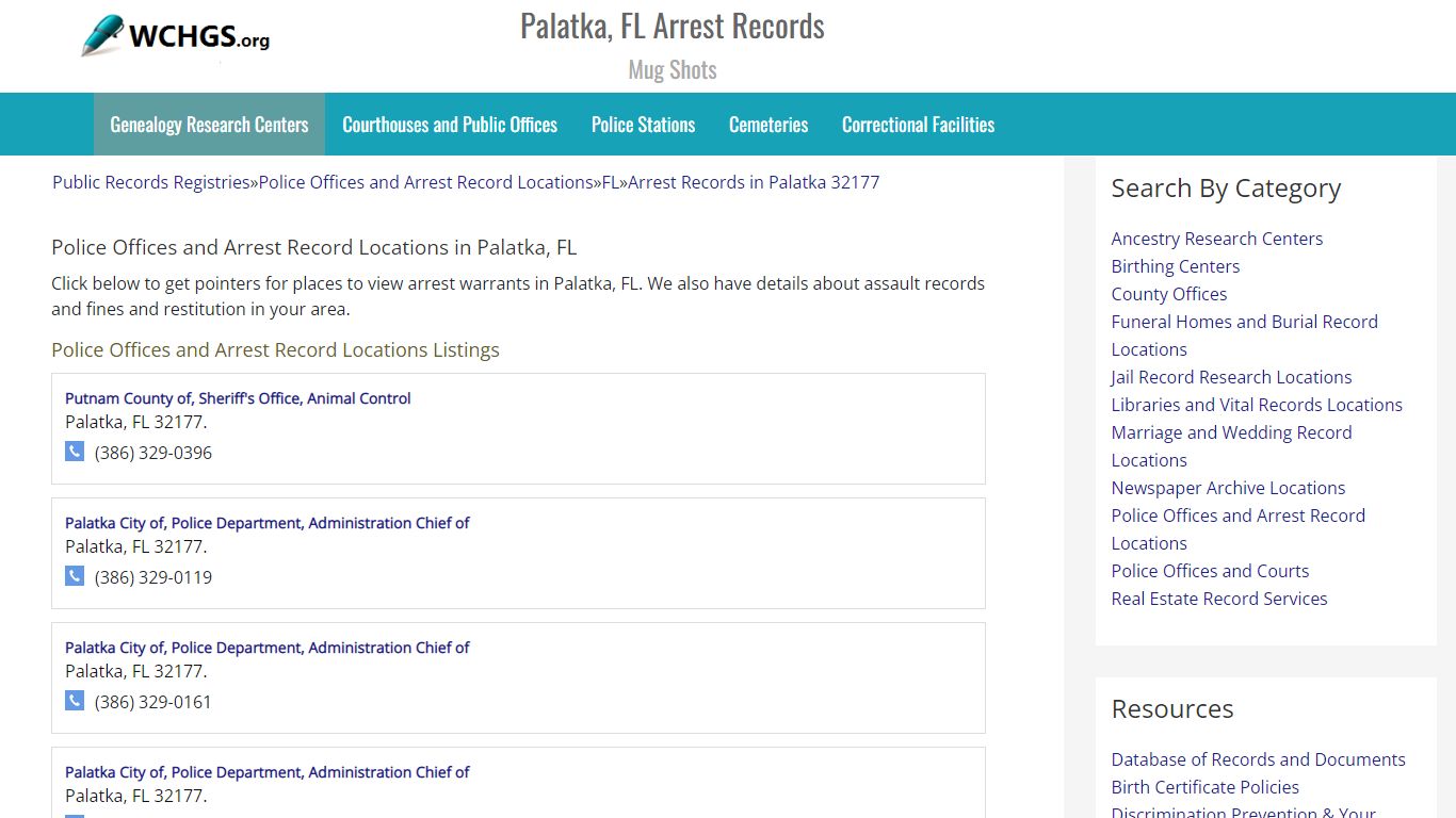 Palatka, FL Arrest Records - Mug Shots